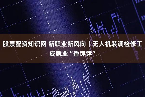 股票配资知识网 新职业新风向｜无人机装调检修工成就业“香饽饽”